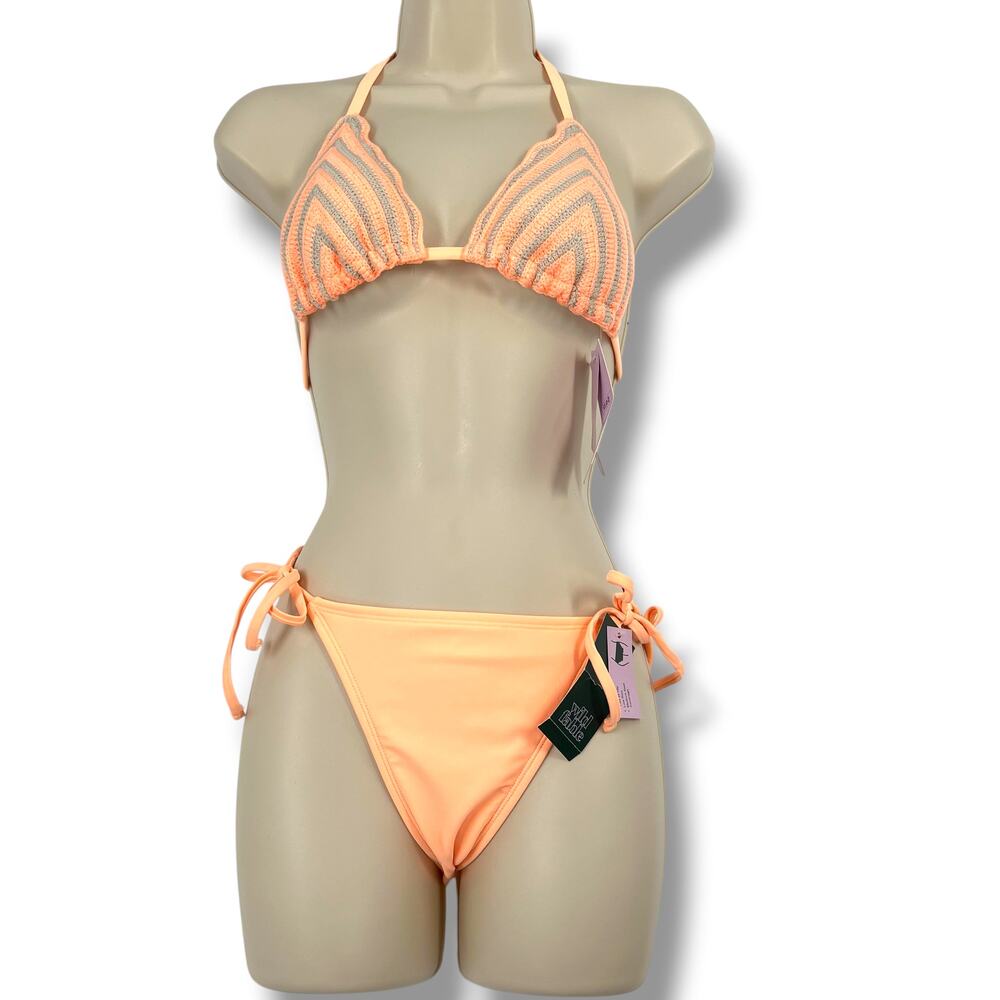 WILD FABLE NWT Crochet Top String Bikini   S 0-2  Beach Pool  Coquette